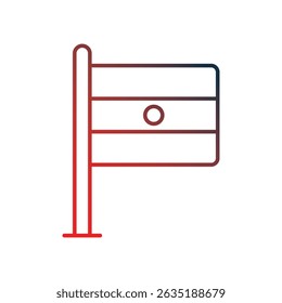 Indische Flagge Symbol mit weißem Hintergrund, Vektorgrafik