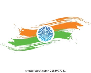 Ilustración de bandera india para banner, cabecera, tarjeta. sitio web, etc.