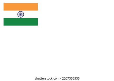INDISCHE FLAGE EINZELN AUF WEISSEM HINTERGRUND. VEKTORGRAFIK INDISCHER FLAG