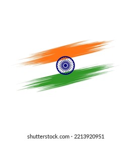 Indian Flag isolated on white background