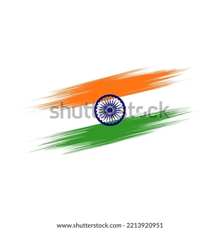Indian Flag isolated on white background