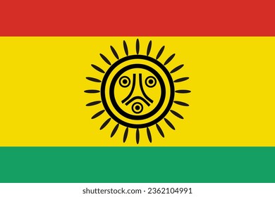 Indian flag Jatibonicu Taino Tribal Nation vector illustration isolated on background. Symbol of native people in America. Tribe Jatibonicu Taino Nation clan banner emblem. Native Americans community.