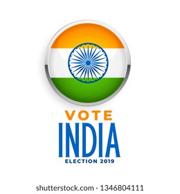 etiqueta de la bandera india para las elecciones 2019