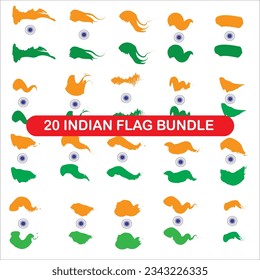 Indian flag label icons design