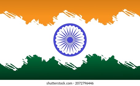 Indian flag with landscape abstract