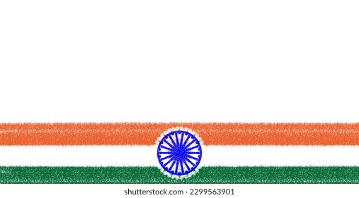 Indian flag and logo background and text space