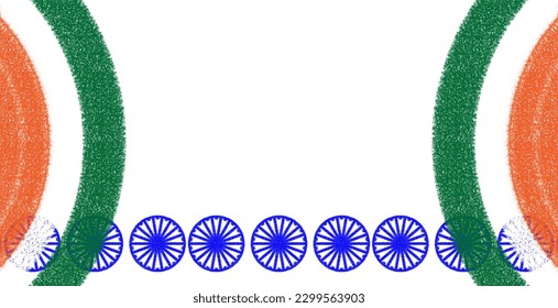 Indian flag and logo background and text space