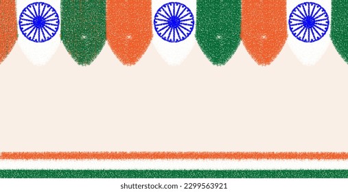 indische Flagge und Logo-Hintergrund und Textraum