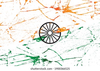 Indische Flagge Nationalflagge Indien Vektorgrafik.