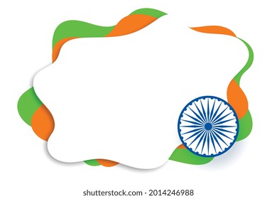 bandera india en estilo creativo en papel con espacio de texto
