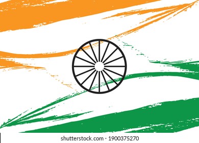 Indicador indio realista ilustración de vector de bandera india