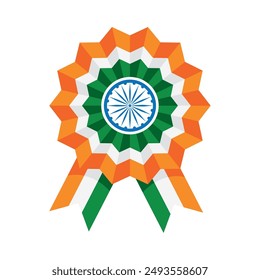 insignia de cinta de la bandera india aislada