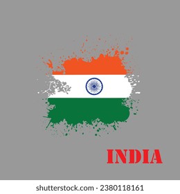 Indian flag splash vector, cool design 
