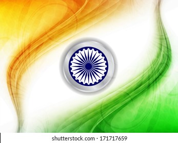 Indian flag theme background for Indian Republic day and Independence day. vector illustration