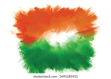 Indian flag theme Independence day splash texture watercolor design