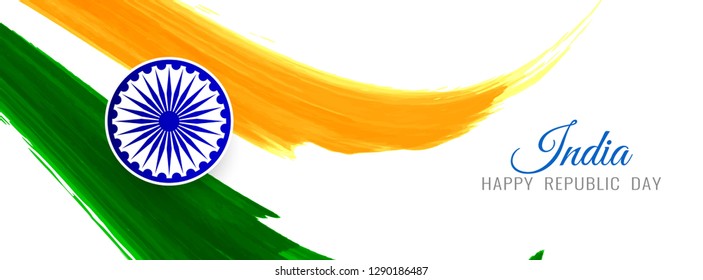 Indian Flag theme stylish elegant banner vector