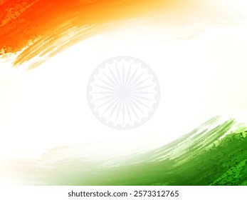 Indian flag theme tricolor background for 26th january Republic day vector