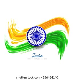 Indian flag theme watercolor background