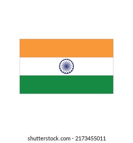 Indische Flagge, Vektorsymbol, indische Flagge, Illustration auf weißem Hintergrund