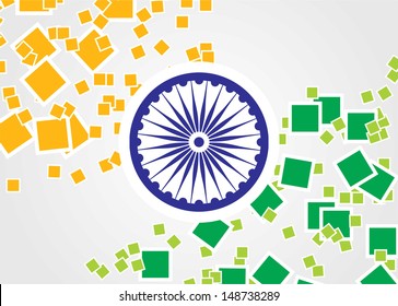 Indian Flag. Vector Illustration. Eps 10
