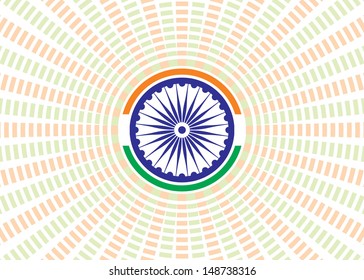 Indian Flag. Vector Illustration. Eps 10