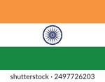 Indian Flag Vector illustration,  National Flag of India with Official Colors, Indian flag background, Independence Day