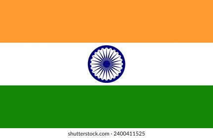 Indian flag vector. Indian national flag.