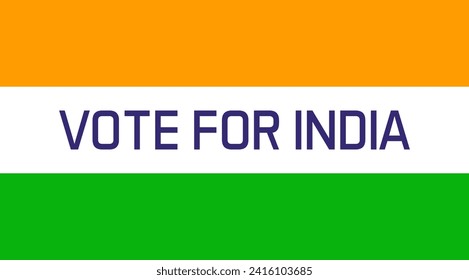 El vector de la bandera india con el llamado a la acción 'votar por india', reemplazando el símbolo central. El diseño representa las elecciones de 2024 incluyendo las elecciones generales, enfatizando el voto patriótico y la unidad