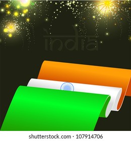 Fondo de la ola de la bandera india. EPS 10.