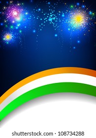 Indian Flag wave background. EPS 10.