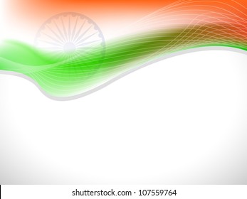 Ola de la bandera india. EPS 10.