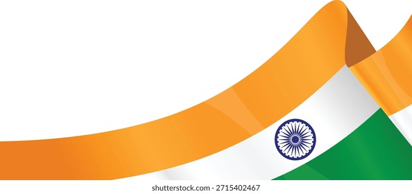 La bandera india ondea elegantemente con colores vibrantes