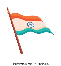 bandera india ondeando en polo