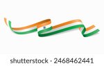 Indian flag wavy abstract background. Vector illustration.