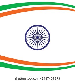  Indian flag wavy design abstract background vector 