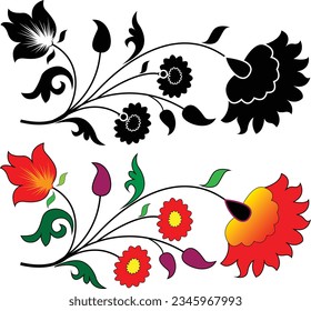 Indian Floral Design.Pattern Design.Flower.Multiple flower design.
2 design was given for better user experience.