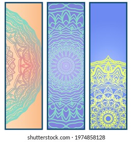 Indian Floral Mandala Pattern. Henna Tattoo Style. Can Be Used For Textile, Greeting Card, Coloring Book, Phone Case Print. Vector illustration