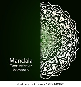 Indian Floral Mandala Pattern. Henna Tattoo Style. Can Be Used For Textile, Greeting Card, Coloring Book, Phone Case Print. Vector illustration