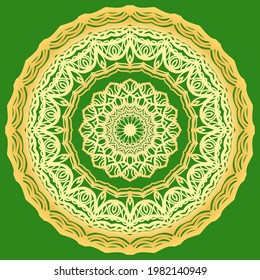 Indian Floral Mandala Pattern. Henna Tattoo Style. Can Be Used For Textile, Greeting Card, Coloring Book, Phone Case Print. Vector illustration