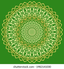 Indian Floral Mandala Pattern. Henna Tattoo Style. Can Be Used For Textile, Greeting Card, Coloring Book, Phone Case Print. Vector illustration
