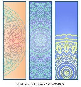 Indian Floral Mandala Pattern. Henna Tattoo Style. Can Be Used For Textile, Greeting Card, Coloring Book, Phone Case Print. Vector illustration
