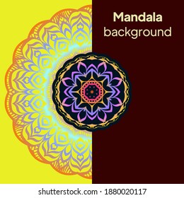 Indian floral mandala pattern. Vector . Can be used for textile, greeting card, coloring book, phone case print