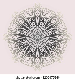 Indian floral mandala pattern.Vector Henna tattoo style. Can be used for textile, greeting card, coloring book, phone case print