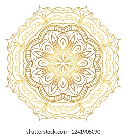 Indian floral mandala pattern.Vector Henna tattoo style. Can be used for textile, greeting card, coloring book, phone case print