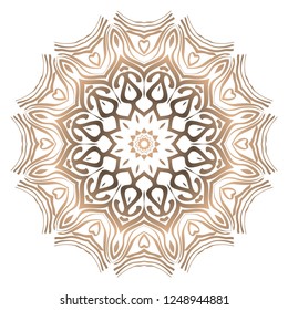 Indian floral mandala pattern.Vector Henna tattoo style. Can be used for textile, greeting card, coloring book, phone case print