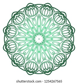 Indian floral mandala pattern.Vector Henna tattoo style. Can be used for textile, greeting card, coloring book, phone case print