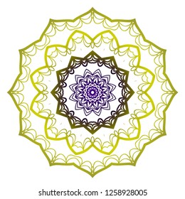 Indian floral mandala pattern.Vector Henna tattoo style. Can be used for textile, greeting card, coloring book, phone case print