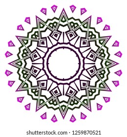 Indian floral mandala pattern.Vector Henna tattoo style. Can be used for textile, greeting card, coloring book, phone case print