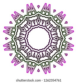Indian floral mandala pattern.Vector Henna tattoo style. Can be used for textile, greeting card, coloring book, phone case print