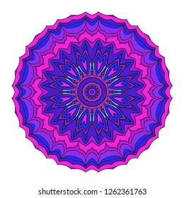 Indian floral mandala pattern.Vector Henna tattoo style. Can be used for textile, greeting card, coloring book, phone case print
